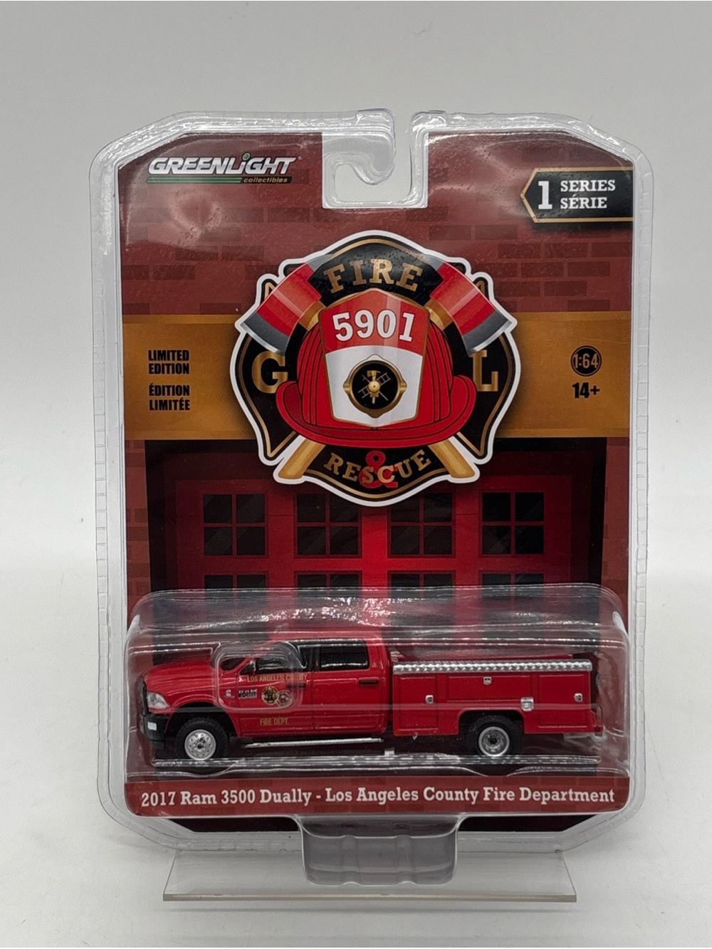Greenlight Fire & Rescue 2017 RAM 3500 DUALLY - LA County Fire Dept 1:64 Diecast